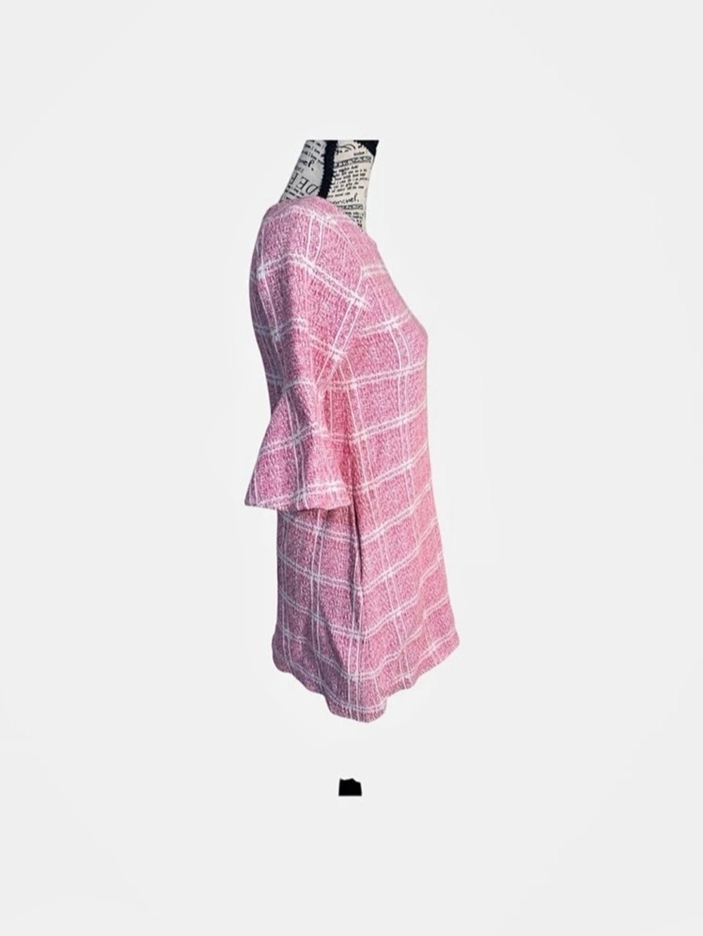 Gabby Checkered Mini Dress in Pink & White Size 12 - Picture 4 of 10